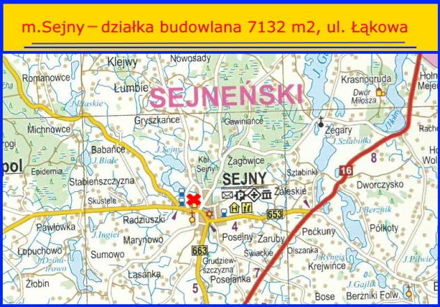 Działka na sprzedaż gmina Sejny, ul . Łąkowa – działka budowlana 7132 