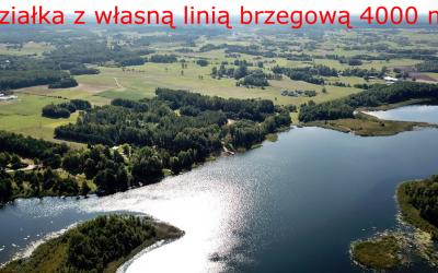 Jezioro Dowcień, pow. działki 4000m2