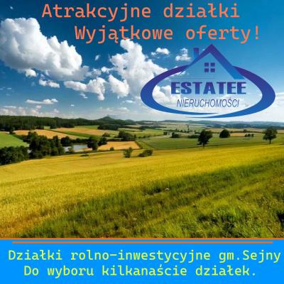 Działki rolno-inwestycyjne, 1000m2, gm. Sejny