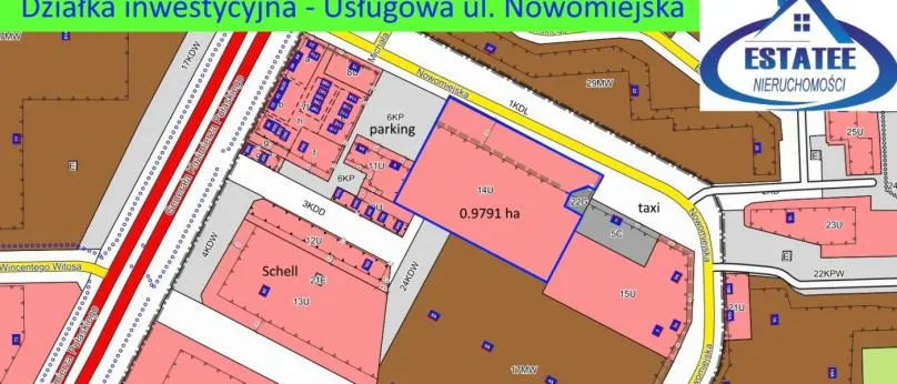 Suwałki ul. Nowomiejska- działka usługowa inwestycyjna